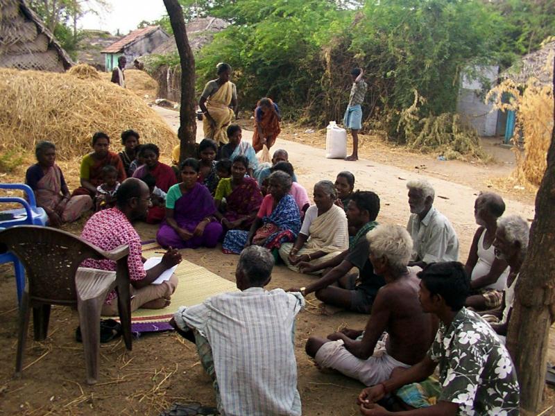 Consulting stakeholders to identify households.