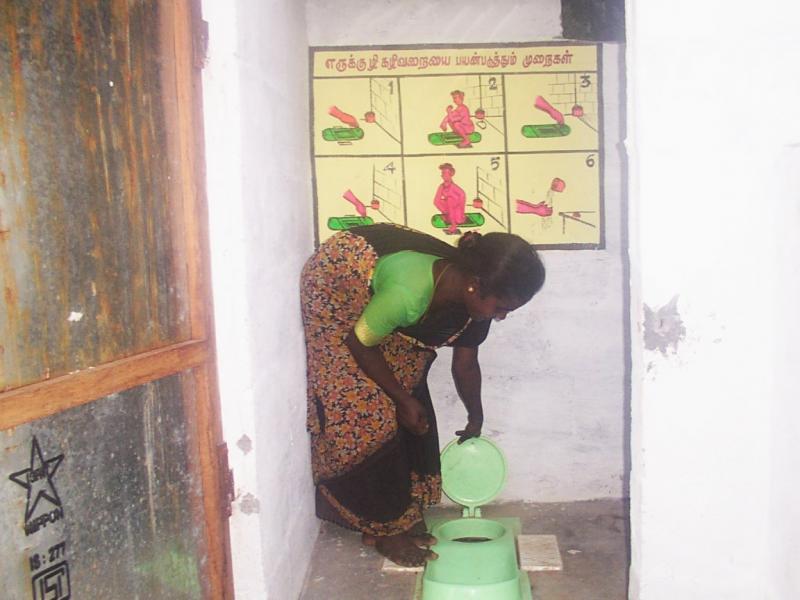 Women are the most benefited from toilets, this participant was an ethusiastic ambassador for the programme.