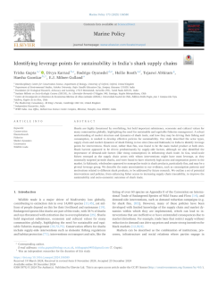 Identifying leverage points for sustainability in India’s shark supply chains
