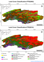 Land cover changes in PTR between 2002 and 2014.
