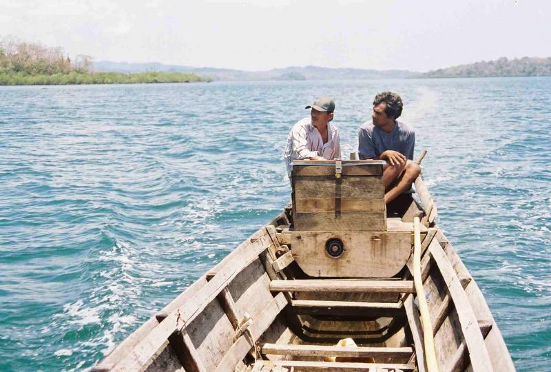Ravi Sankaran returning from Chalisek in north Andamans. Photo credits: Rauf Ali
